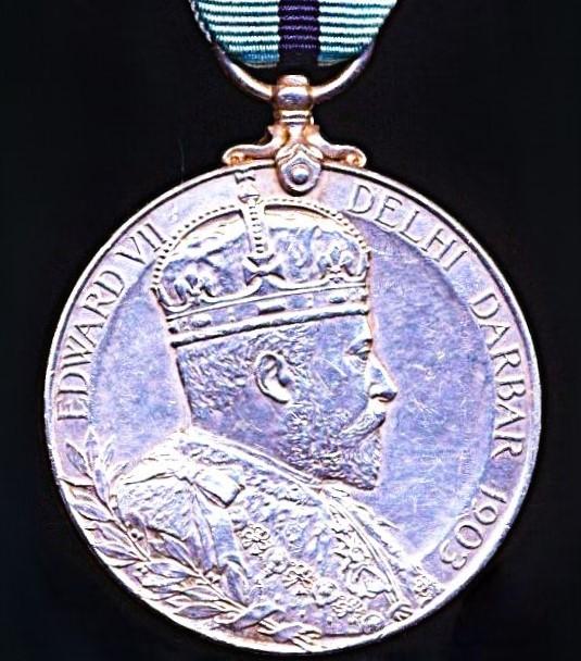 Delhi Durbar Medal 1903. Silver issue. With integral silver brooch buckle