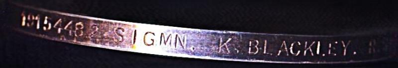 General Service Medal 1918-62. GVI 1st issue with clasp 'Palestine 1945-48' (19154482 Sigmn. K. Blackley. R. Sigs.)