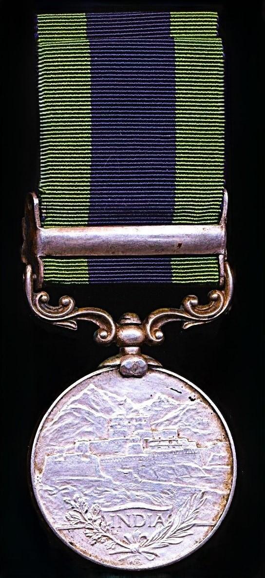 India General Service Medal 1908-35. GV 2nd issue, with clasp 'North West Frontier 1930-31' (Tailor Mast Ram, 2-17 Dogra R.)