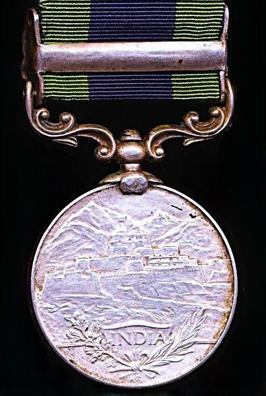 India General Service Medal 1908-35. GV 2nd issue, with clasp 'North West Frontier 1930-31' (Tailor Mast Ram, 2-17 Dogra R.)