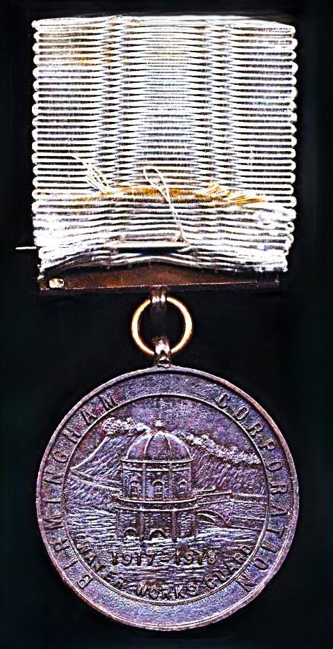 Birmingham Special Constabulary Water Works Guard Medal 1917-18. Bronze, unnamed as issued