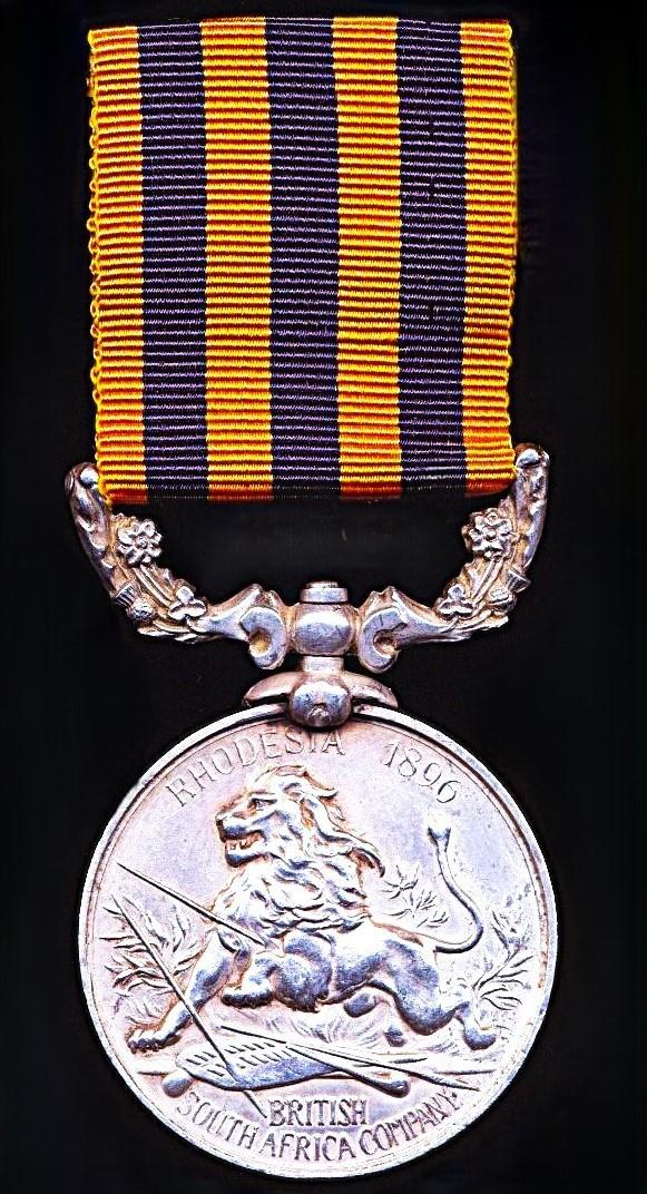 British South Africa Company 1890-97. With 'Rhodesia 1896' reverse (Troopr E. H. Rouse. Gifford's Horse)