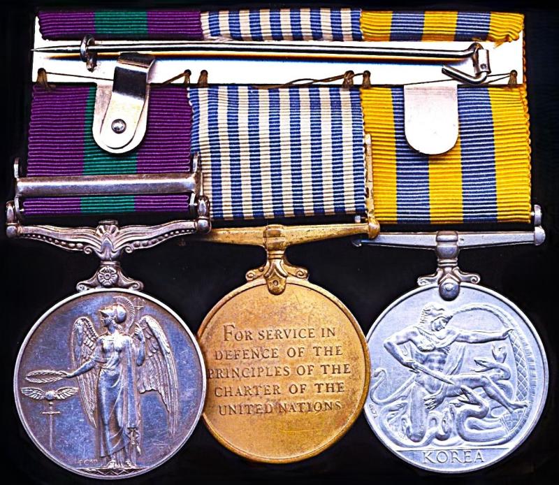 A Korean War '1950-51' Service & Cyprus Emergency medal group of 3: Staff Quartermaster Sergeant Roy Stewart Boag, Royal Army Pay Corps, late 1st Battalion Middlesex Regiment