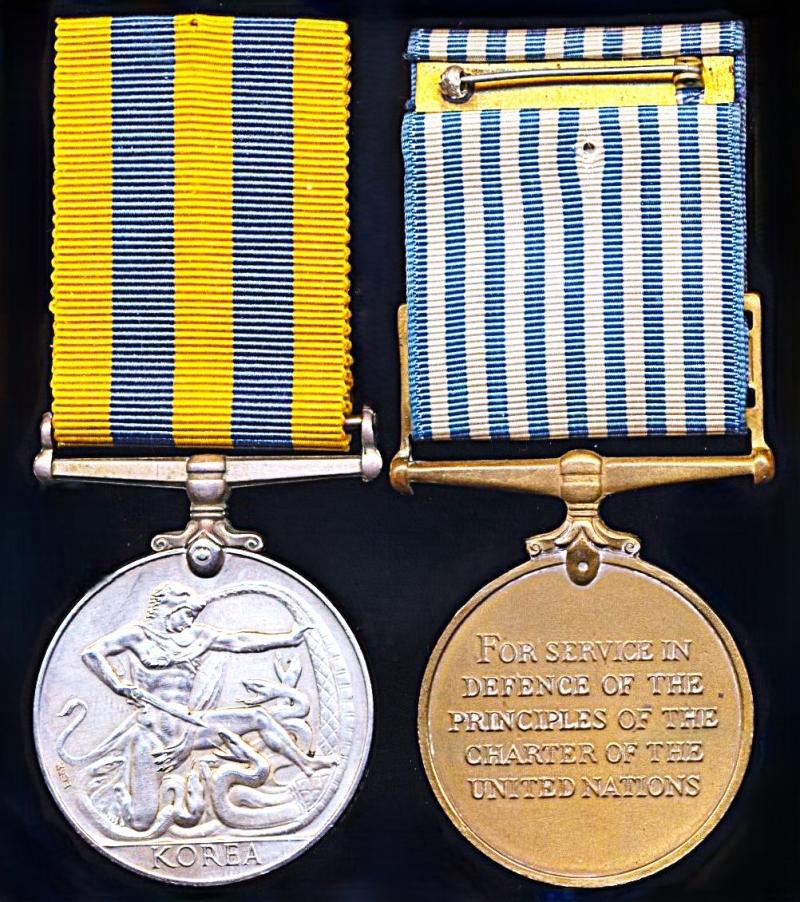 A Korean War campaign medal pair: Private J. Micklethwaite, Royal Army Ordnance Corps