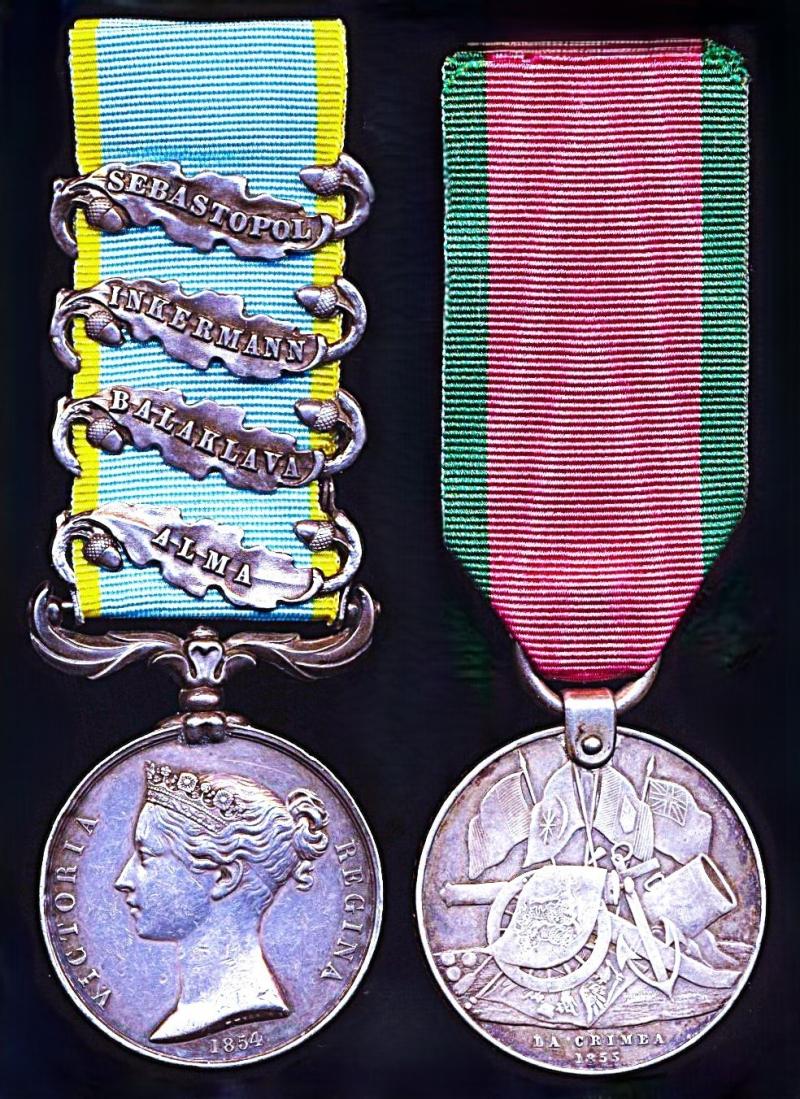 A Scottish and New Zealand Interest Crimean War campaign medal pair: Private William Skirving 21st Royal North British Fusiliers