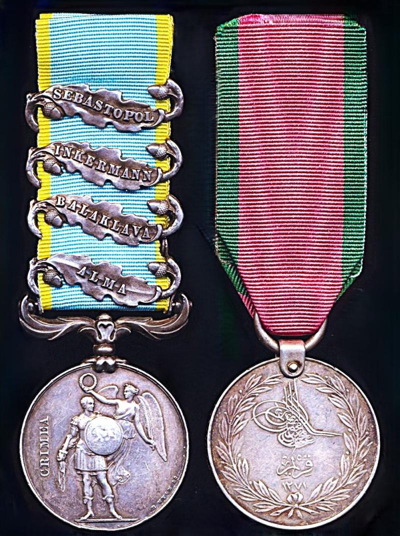 A Scottish and New Zealand Interest Crimean War campaign medal pair: Private William Skirving 21st Royal North British Fusiliers