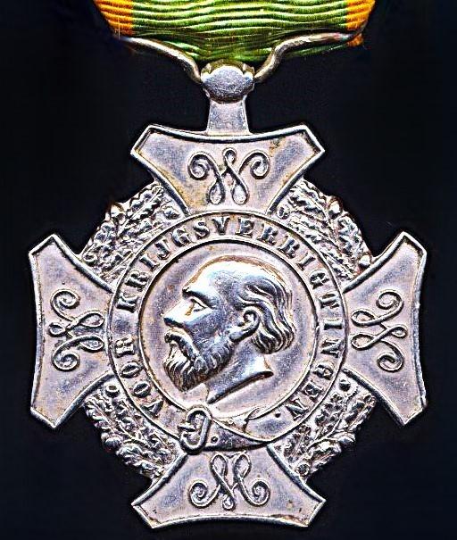 Netherlands Expeditions Cross (Expeditie-Kruis). 1st Type Portrait Obverse. With 1 x clasp (or 'Gespen') 'Boni 1859'