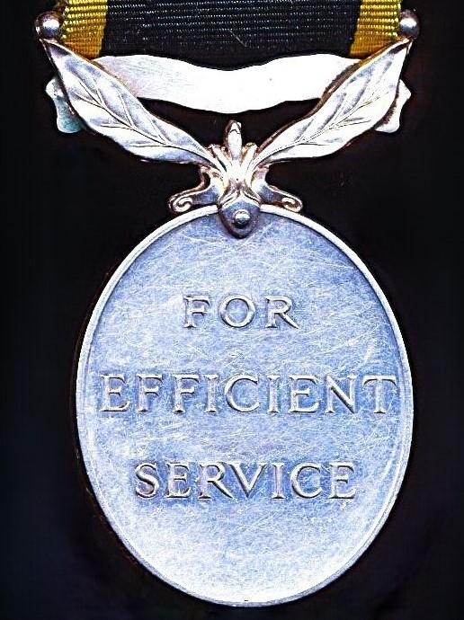 Efficiency Medal. GV issue with 'Territorial' bar (6195821 Pte. F.T. Cane. 8-Midd'x. R.)