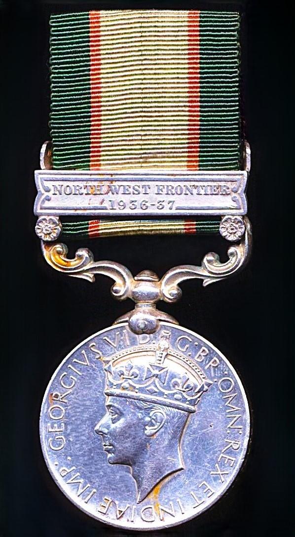 India General Service 1936-39: With clasp 'North West Frontier 1936-37' (4318 Sepoy Said Hassan S.W. Scouts.)