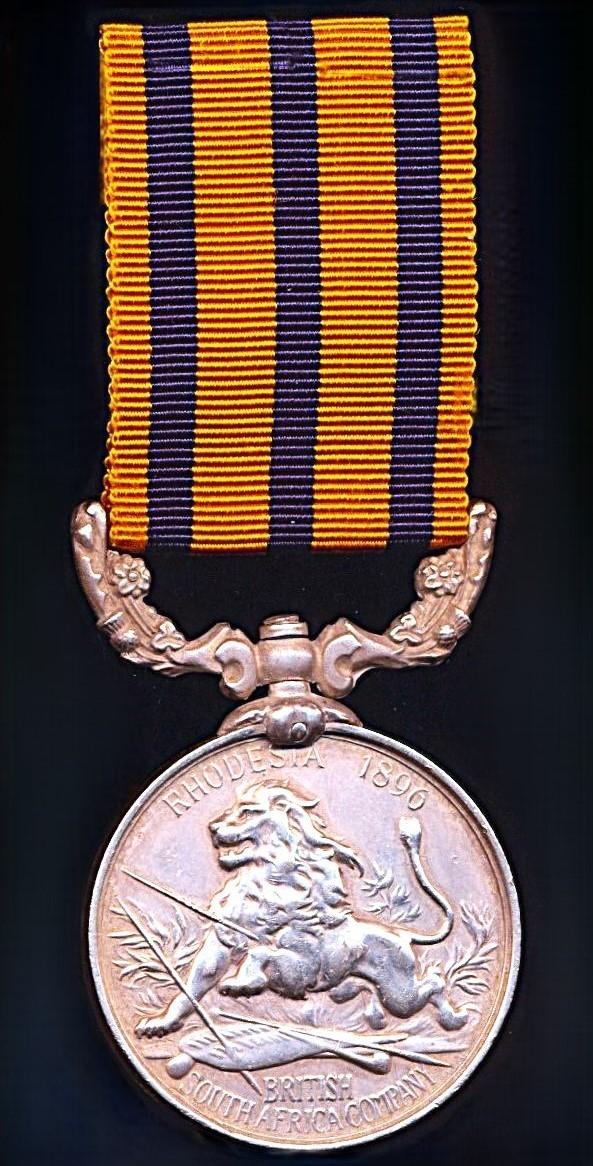 British South Africa Company 1890-97. With 'Rhodesia 1896' reverse (Gunr. W. A. King. A.T.) 