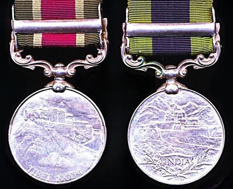 A 'Mountains & Jungles'; Indian campaign medal pair: Havildar Jhanda Singh, 32nd Sikh Pioneers, Indian Army