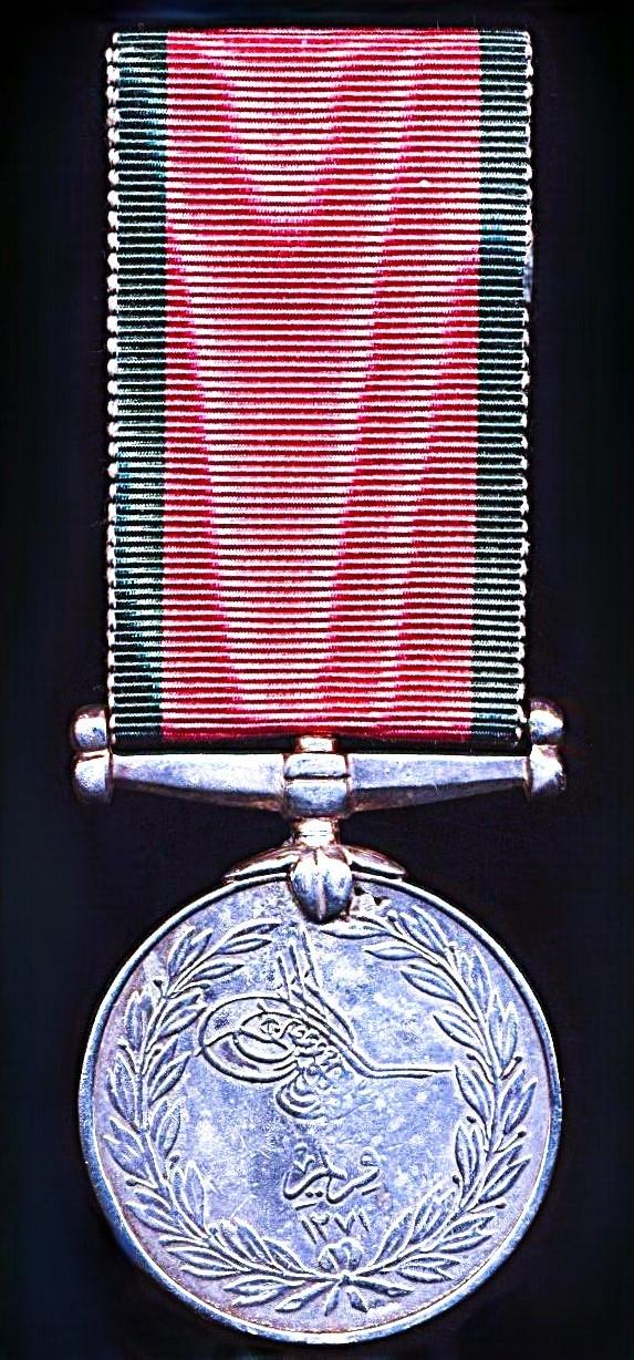 Turkey (Ottoman Empire): Crimea Medal 1854-55. With 'British' Union-Flag reverse