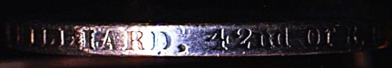 Waterloo Medal 1815 (William Hilliard, 42nd or R.H. Reg. Infantry.)