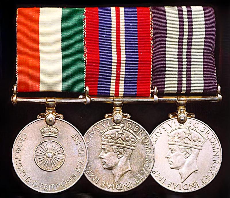 A third generation India born 'Son of Empire' Second World War & Indian Independence medal group of 3: Temporary Major Leslie Radcliffe Wynne, Army Service Corps, Indian Army late Royal Indian Army Service Corps