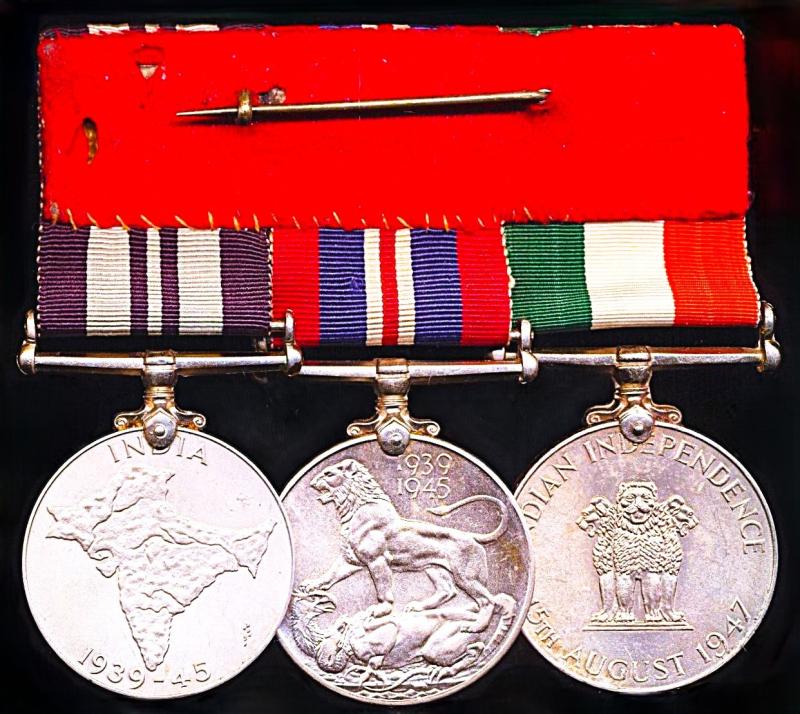 A third generation India born 'Son of Empire' Second World War & Indian Independence medal group of 3: Temporary Major Leslie Radcliffe Wynne, Army Service Corps, Indian Army late Royal Indian Army Service Corps