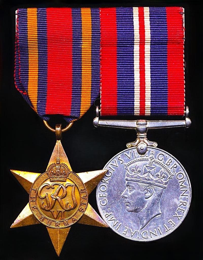 An un-named and un-attributed Second World War 'Burma Campaign' medal pair