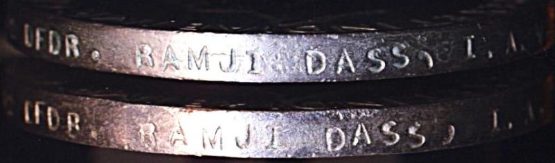 A Second World War 'India Service' campaign medal pair: Dafadar Ramji Dass Indian Army Veterinary Corps