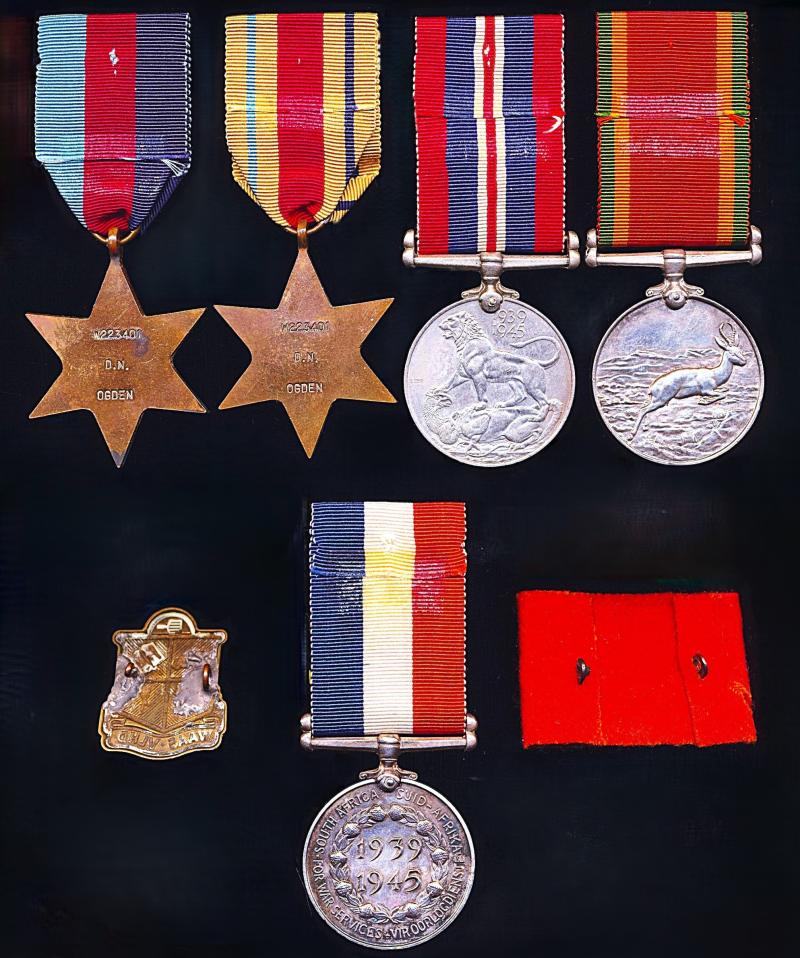 A well illustrated South African Woman's Second World War 'Home Front' and North Africa campaign medal group of 5: Dorothy Novello Ogden (formerly Mrs Robinson) Women’s Auxiliary Army Services, South African Army