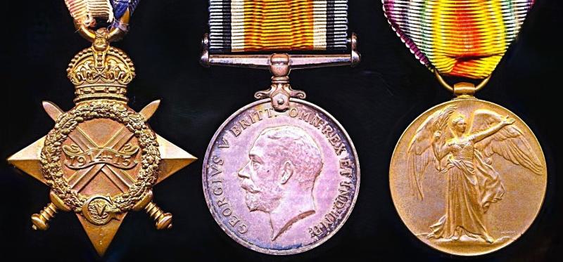 A 'Chilbolton' former Hussar & later Black Watch 'Jock' Killed-in-Action medal group of 3: Private William Fisher, 1st Battalion Royal Highlanders (Black Watch)