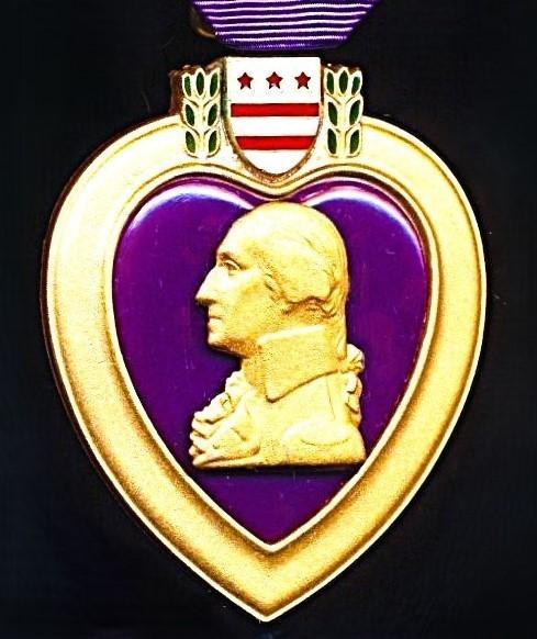 United States: Purple Heart Medal. With 1 x Silver Oakleaf Cluster & 3 x Bronze Oakleaf Clusters on riband. A 1990-2026 circa era issue