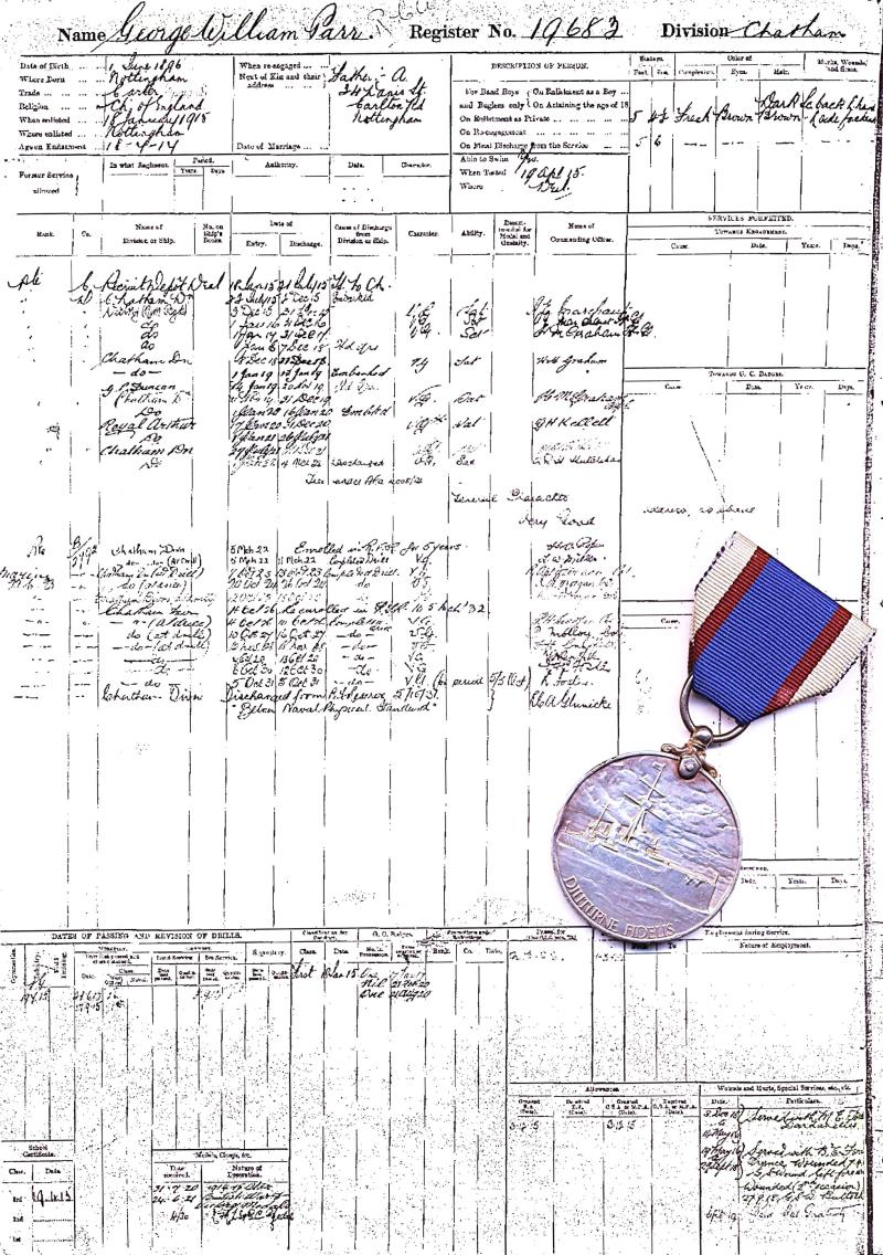 Royal Fleet Reserve Long Service and Good Conduct Medal. GV issue (CH19683  (CH. B 2792) G. W. Parr. Marine RFR)