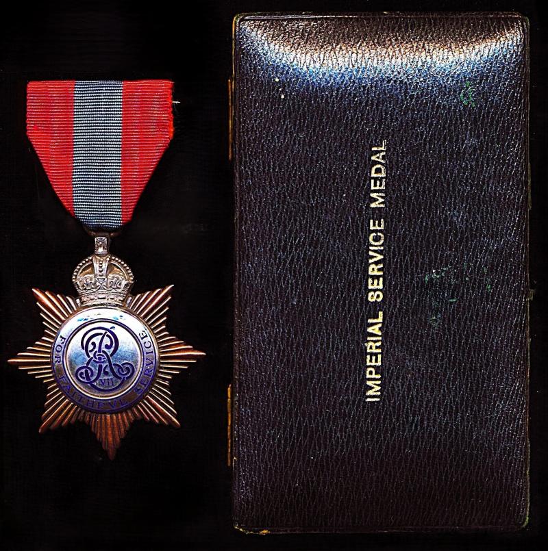 Imperial Service Medal. EDVII issue. Gentlemen's issue