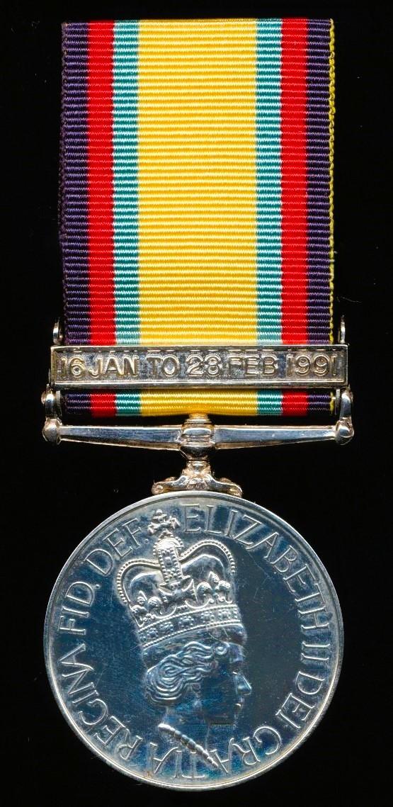 Gulf Medal 1991. With clasp '16 Jan to28 Feb 1991'