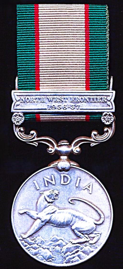 India General Service Medal 1936-39 With 1 x clasp 'North West Frontier 1936-37' (39 W-Carr. Feroze Khan, 2-A. & S. H.) 