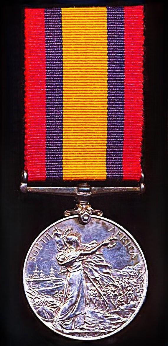 Queen’s South Africa  Medal 1899-1902. Silver issue, no clasp (Condr: W. Freeman. Natal Transport)
