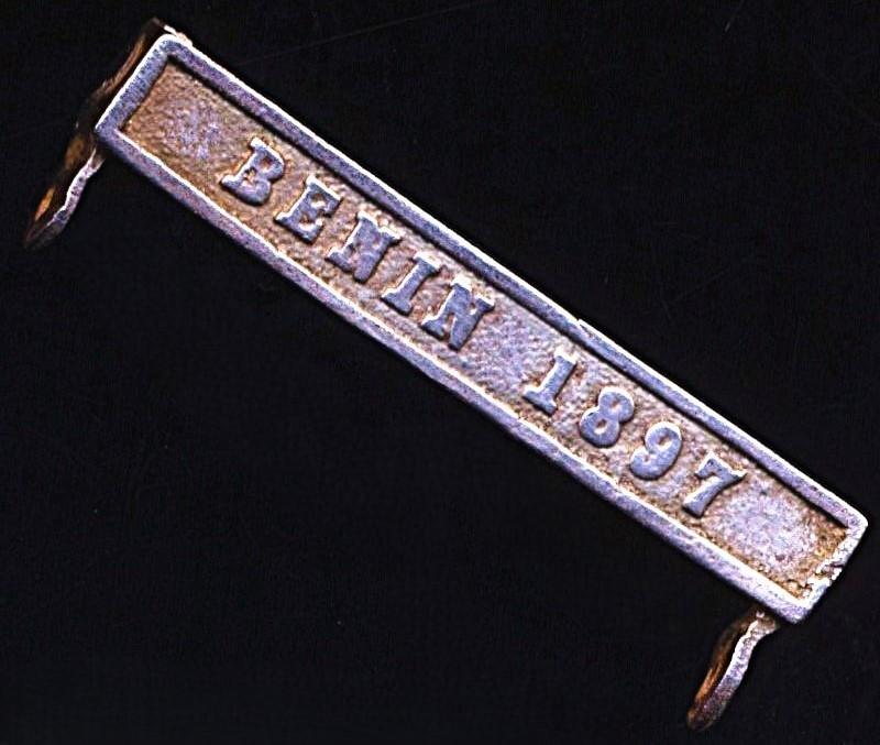 East & West Africa Medal 1887-1900. Clasp 'Benin 1897'. Silver