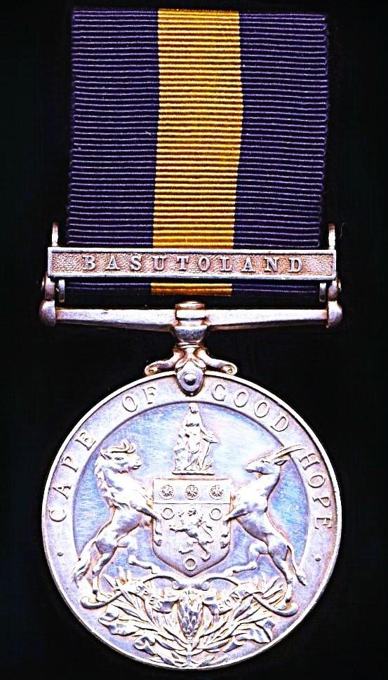 Cape of Good Hope General Service Medal 1880-97. With clasp 'Basutoland' (Pte W. Philpot. P.A.V.G.)