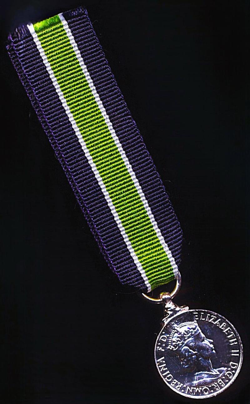 Miniature Medal: Colonial Police Long Service Medal. EIIR second legend