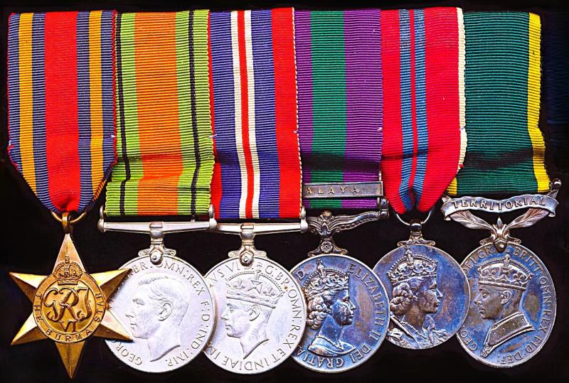 An Oldham  &  Boston interest British Officer Burma Campaign, Malaya Emergency, Coronation & Long Service medal group of 6: Major Edward Halkyard Ferriday Royal Army Pay Corps late Royal  Army Service Corps & Royal Indian Army Service Corps