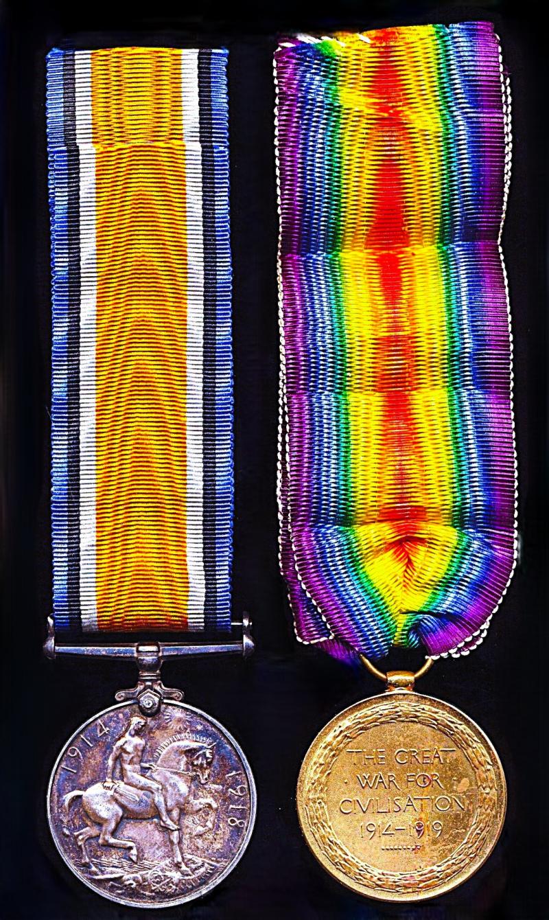 First Day Battle of the Somme Killed-in-Action Medal Pair: Private James Spencer Sutton, 'D' Company, 22nd (Tyneside Scottish) Battalion, Northumberland Fusiliers