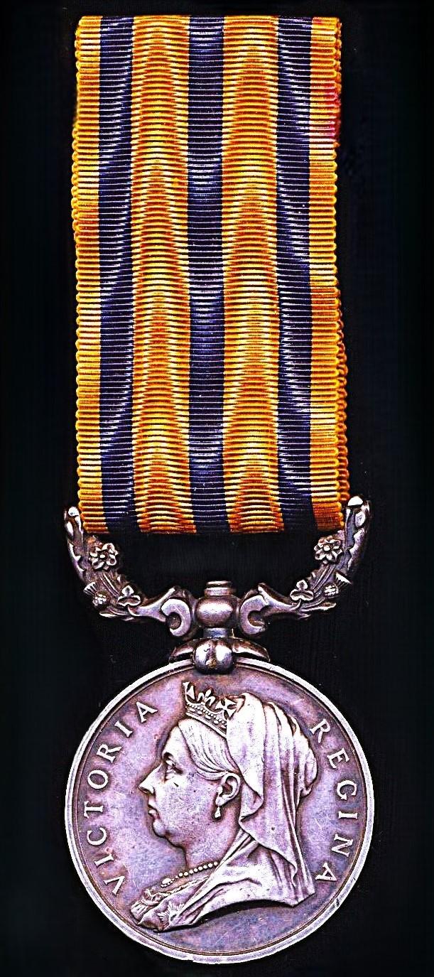 British South Africa Company Medal 1890-97. With 'Rhodesia 1896', no clasp (Gunr. J. A. Botham. Artillery Troop B.F.F.) 