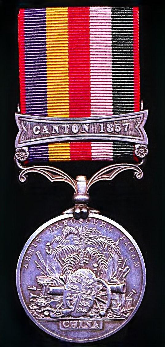 China Medal 1857-60. With clasp 'Canton 1857'