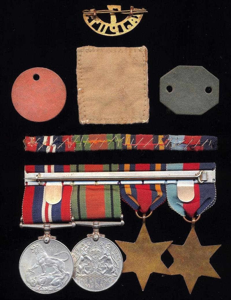 A Christian Missionary & former Indian Army Officers 17th 'Black Cat' Division's 'Burma Theatre' medal group of 4 with related insignia: The Reverend Michael Frederick Tayler, late Major 6th Bn 7th Rajput Regiment, 17th 'Black Cat' Indian Division