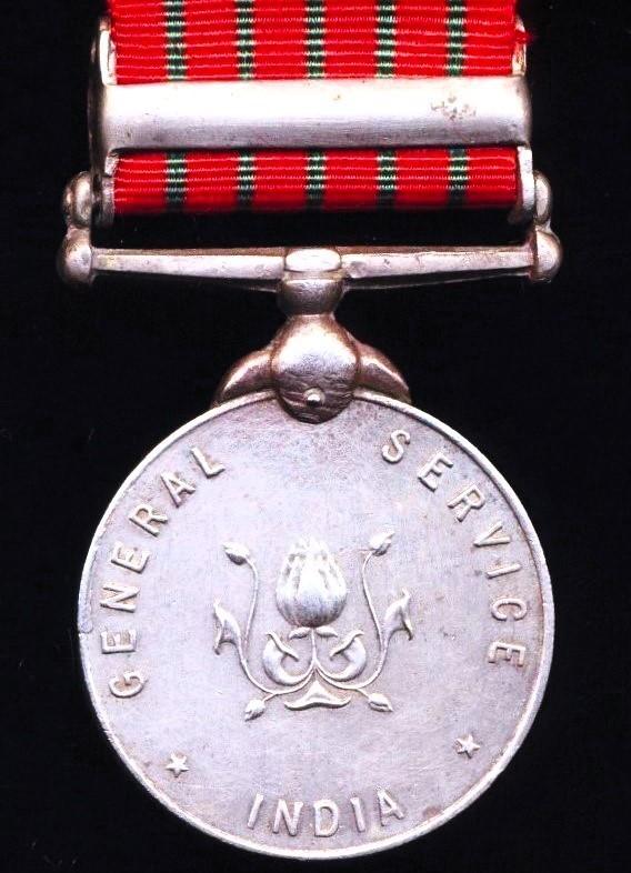 India: General Service Medal 1947. With clasp 'Mizo Hills' (3342568 Hav. Amar Singh. Sikh. R.)