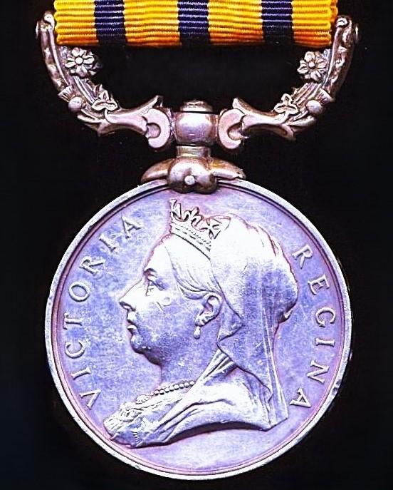 British South Africa Company Medal 1890-97. Reverse 'Rhodesia 1896'. No clasp (Trpr H. Peterson. Robertsons. C.B.C.)