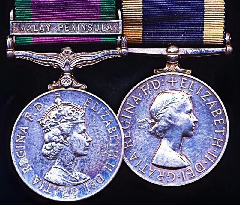 A Naval Petty Officer's campaign and long service medal pair: Petty Officer Mechanician G. Robinson, Royal Navy