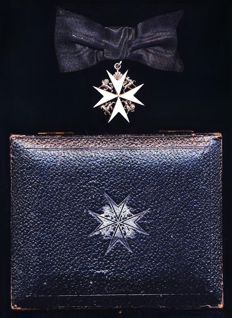 The Order of St. John of Jerusalem: Officer (Sister) silver & enamel lady’s shoulder badge