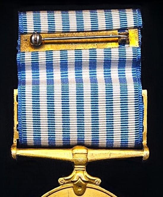 Greece: United Nations Service Medal: With clasp for 'Korea'. This the Greek language issue with clasp 'KOPEA' and reverse legend in Greek language