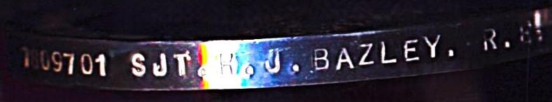 Military Long Service & Good Conduct Medal. GV with 'Regular Army' bar (7809701 Sjt. H. J. Bazley. R.E.)