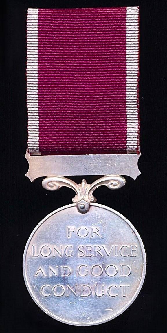 Military Long Service & Good Conduct Medal. GV with 'Regular Army' bar (1864063 S. Sjt. H. E. Pike. R.E.)