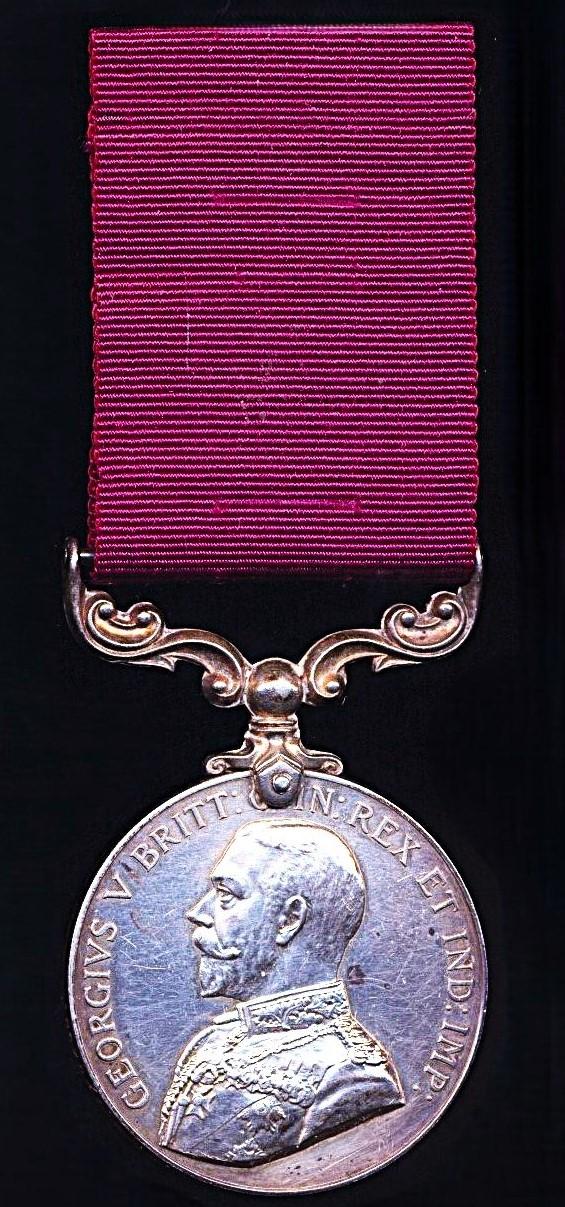 Army Long Service & Good Conduct Medal. GV 2nd issue (1852547 W.O. Cl. II. J. E. H. Hawkins. R.E.)