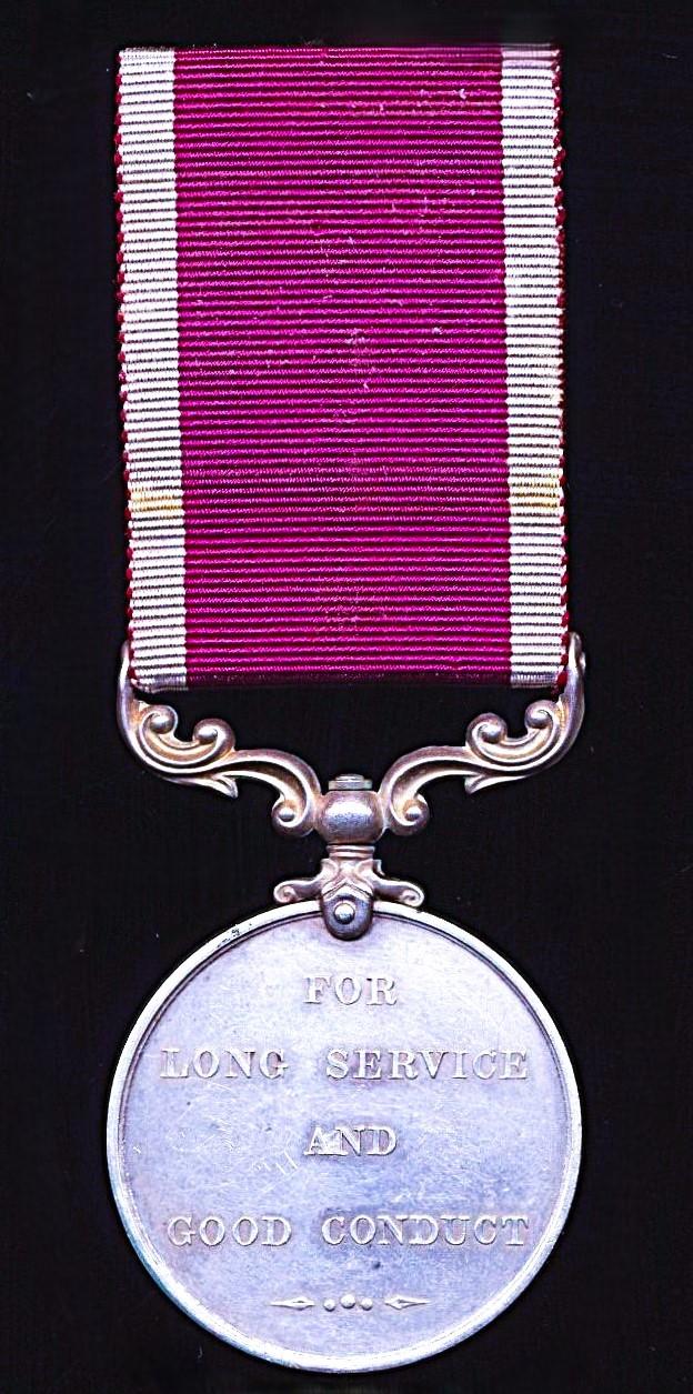 Army Long Service & Good Conduct Medal. GV 1st issue (4213 F. of W. Q.M. Sjt: G. A. Baldwin. R.E.)