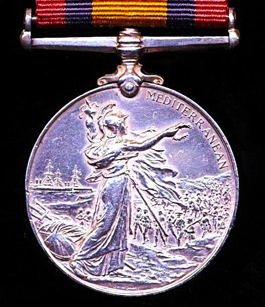 Queen's Mediterranean Medal 1899-1902 (3640 Corpl: A. Cronin. Rl: Mun: Fus:)