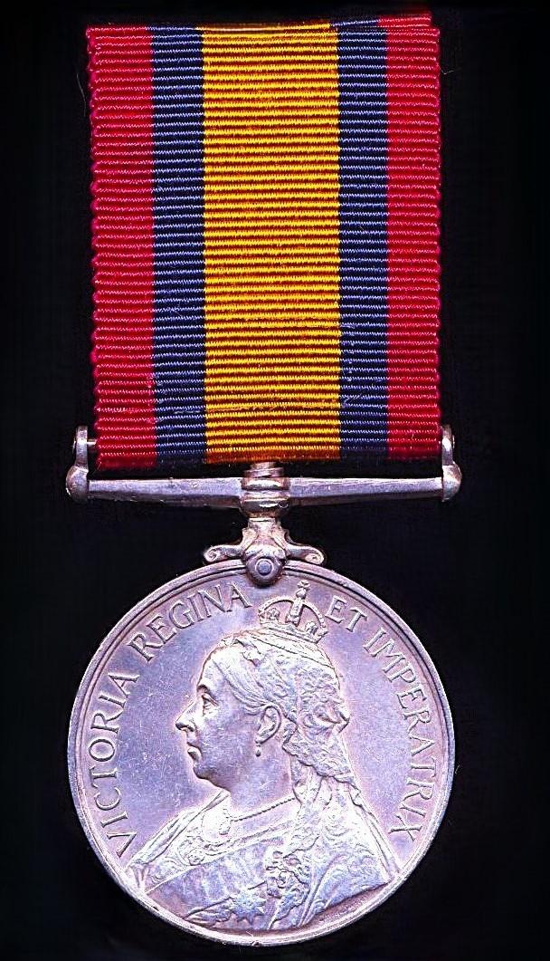 Queen's Mediterranean Medal 1899-1902 (3640 Corpl: A. Cronin. Rl: Mun: Fus:)