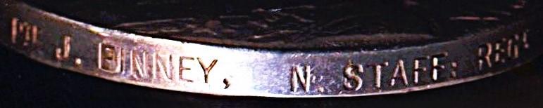 Queen's South Africa 1899-1902, 3 clasps, Cape Colony, Orange Free State, Transvaal (6091 Pte J. Finney, N. Staff: Regt)