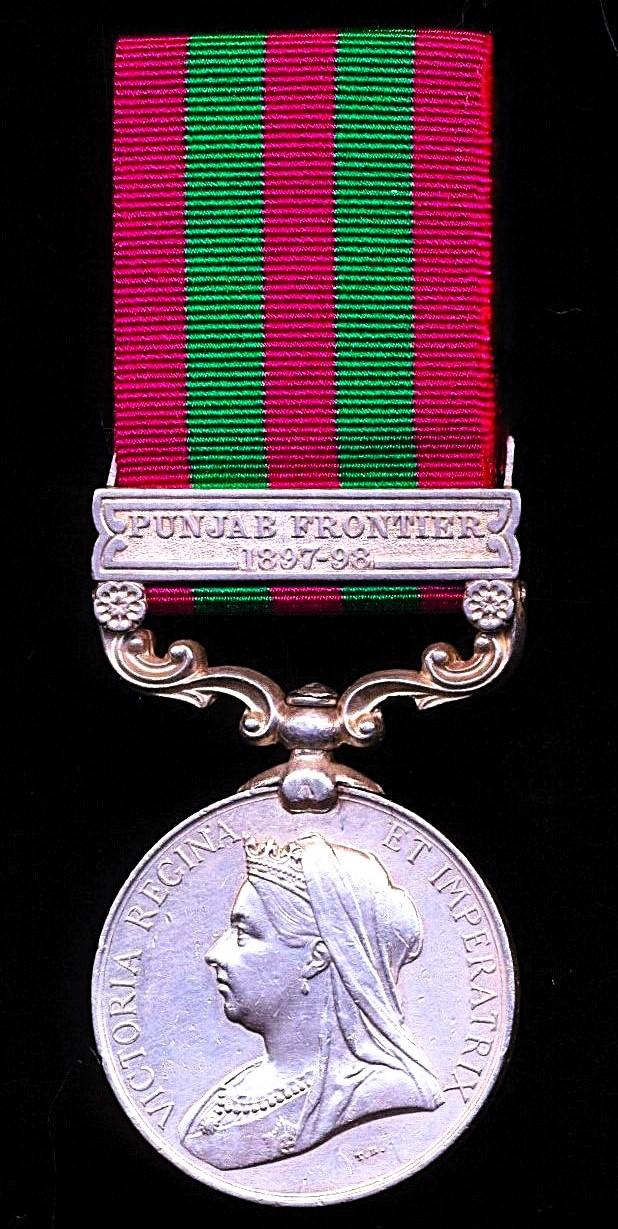 India General Service Medal 1895-1902. Victoria, silver issue with x clasp 'Punjab Frontier 1897-98' (145 K Duffdr Gopal Singh, 13th Bl Lcrs)